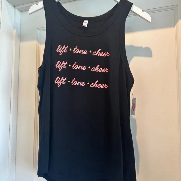 NWT Pure Barre Lift Tone Cheer Tank, Black, Holiday - Picture 6 of 8